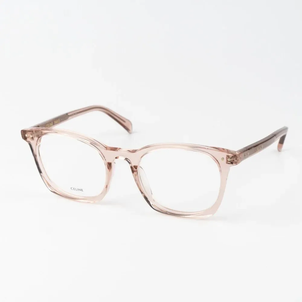Celine THIN Women Eyeglasses Shiny Rose Demo Square CL50058I 074 BRAND NEW